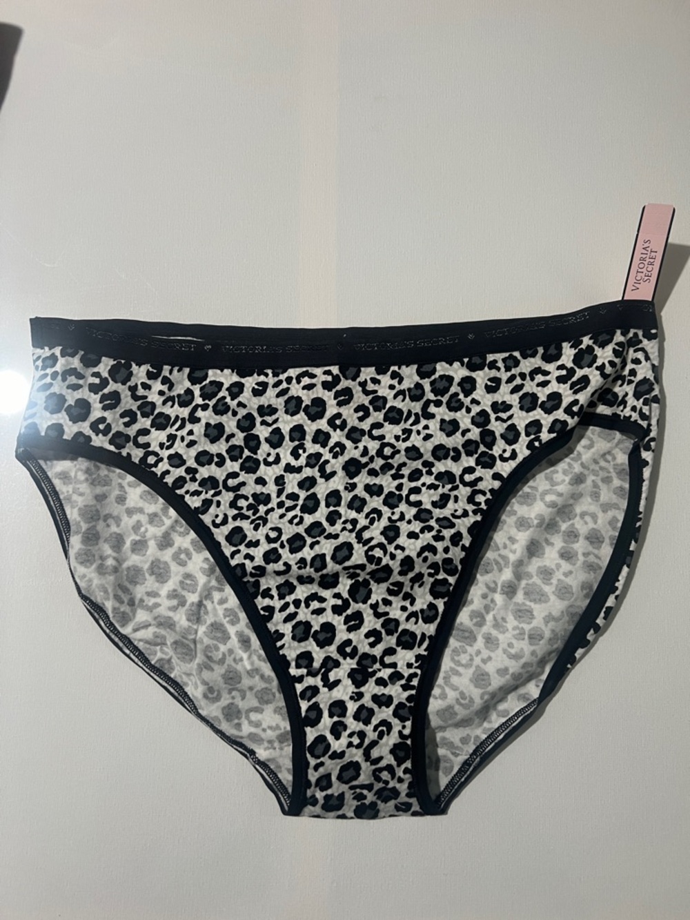 Victoria's Secret Black & White Leopard Hipster Panty